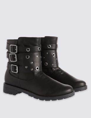 Kids&#39; Side Zip Biker Boots